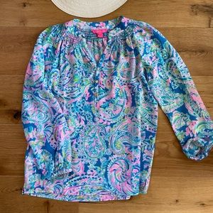 NWOT Lilly Pulitzer Silk Elsa Top